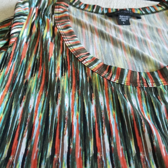 Karen Kane Multi-Colored Scoop Neck Blouse Size Large - Picture 2 of 11